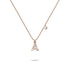 Solid 925 Sterling Silver Initial Crystal Personalised Alphabet Letter Necklace Rose Gold Filled